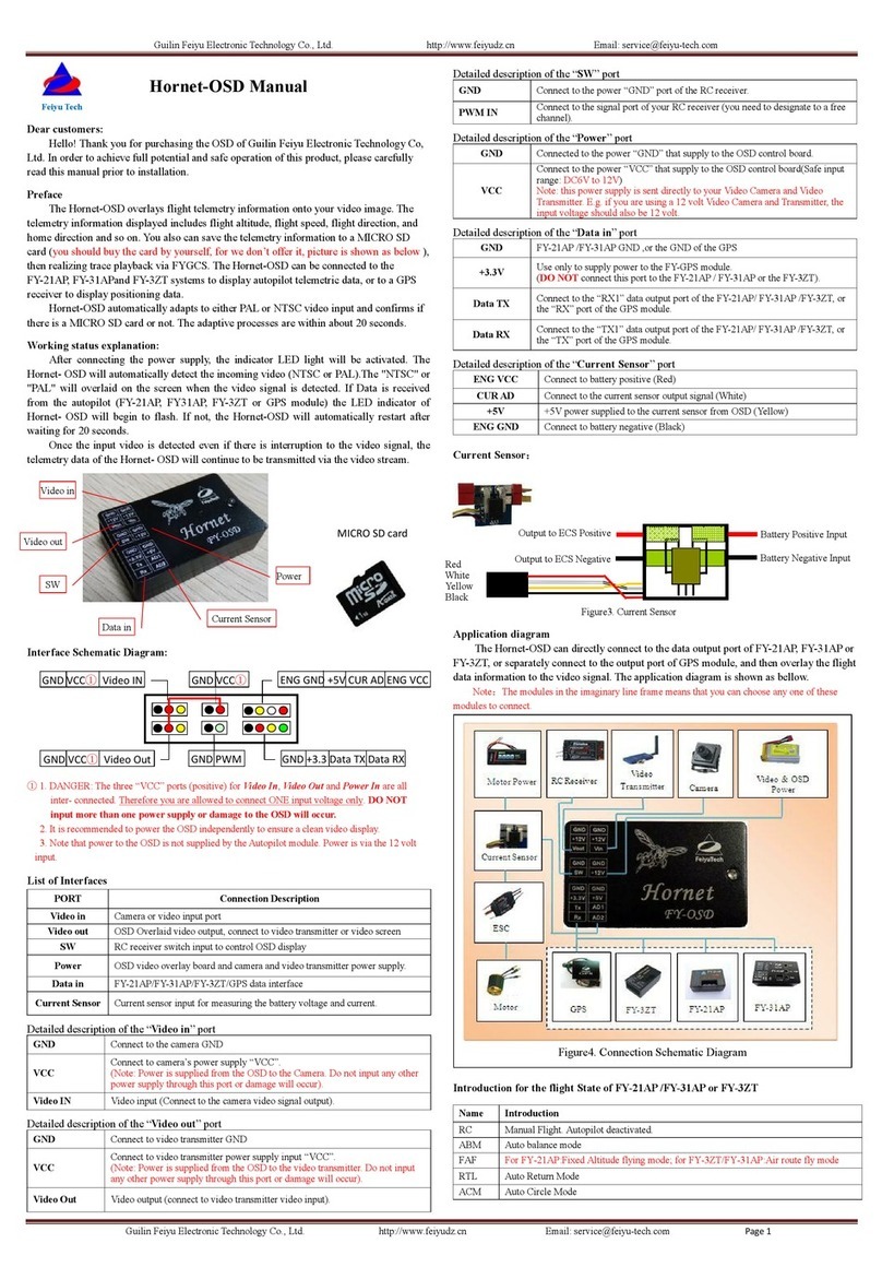 FeiYu Tech Hornet-OSD manual