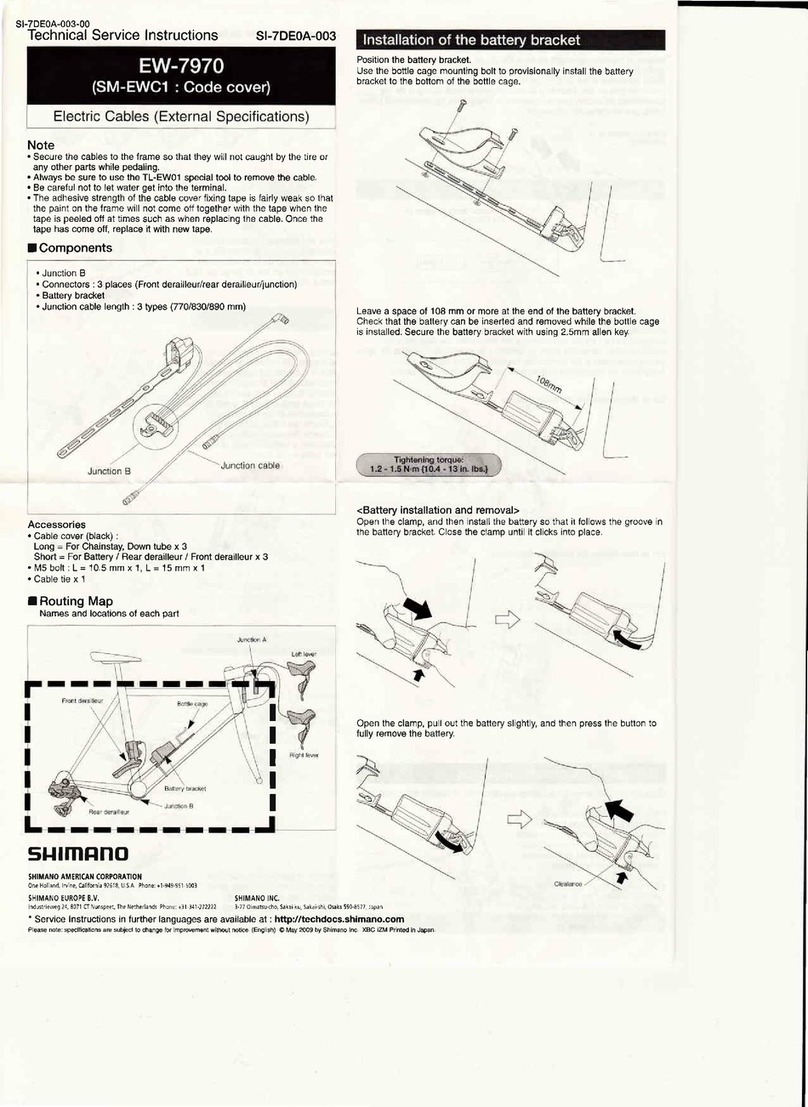 Shimano EW-7970 Technical Service Instructions