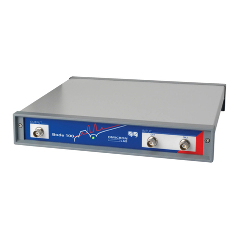 Omicron Lab Bode 100 User manual Omicron Lab Bode 100 User manual