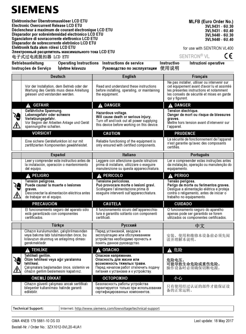 Siemens 3VL9431 - 6U.30 User manual