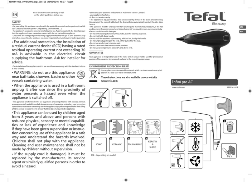 TEFAL Infini pro AC manual