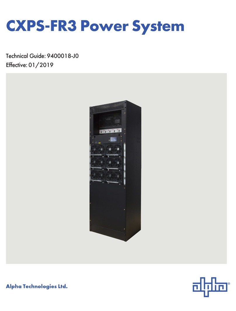 Alpha Technologies CXPS-FR3 Quick start guide
