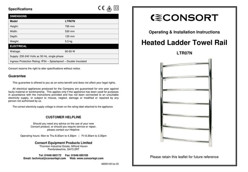 Consort LTR07N Operating & installation instructions Consort LTR07N Operating & installation instructions