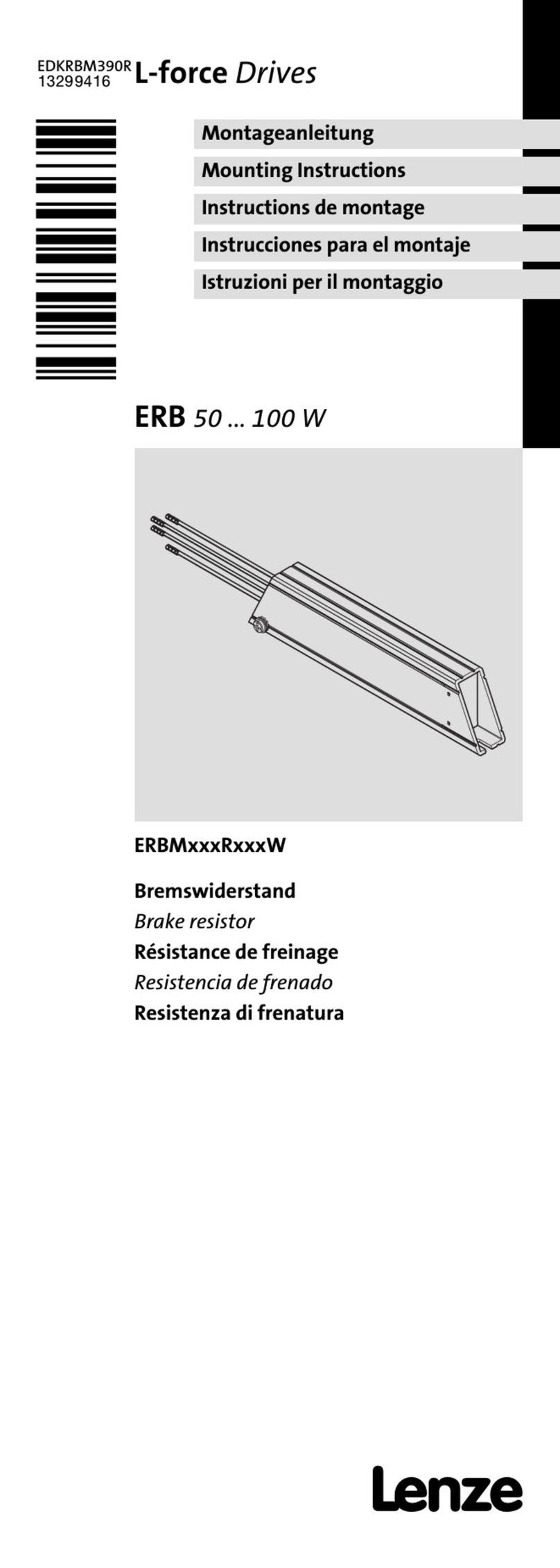 Lenze L-force ERBM R W Series User manual