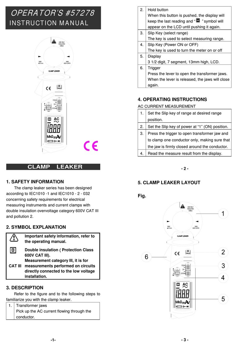 Morris Products CLAMP LEAKER Series Operator's instruction manual