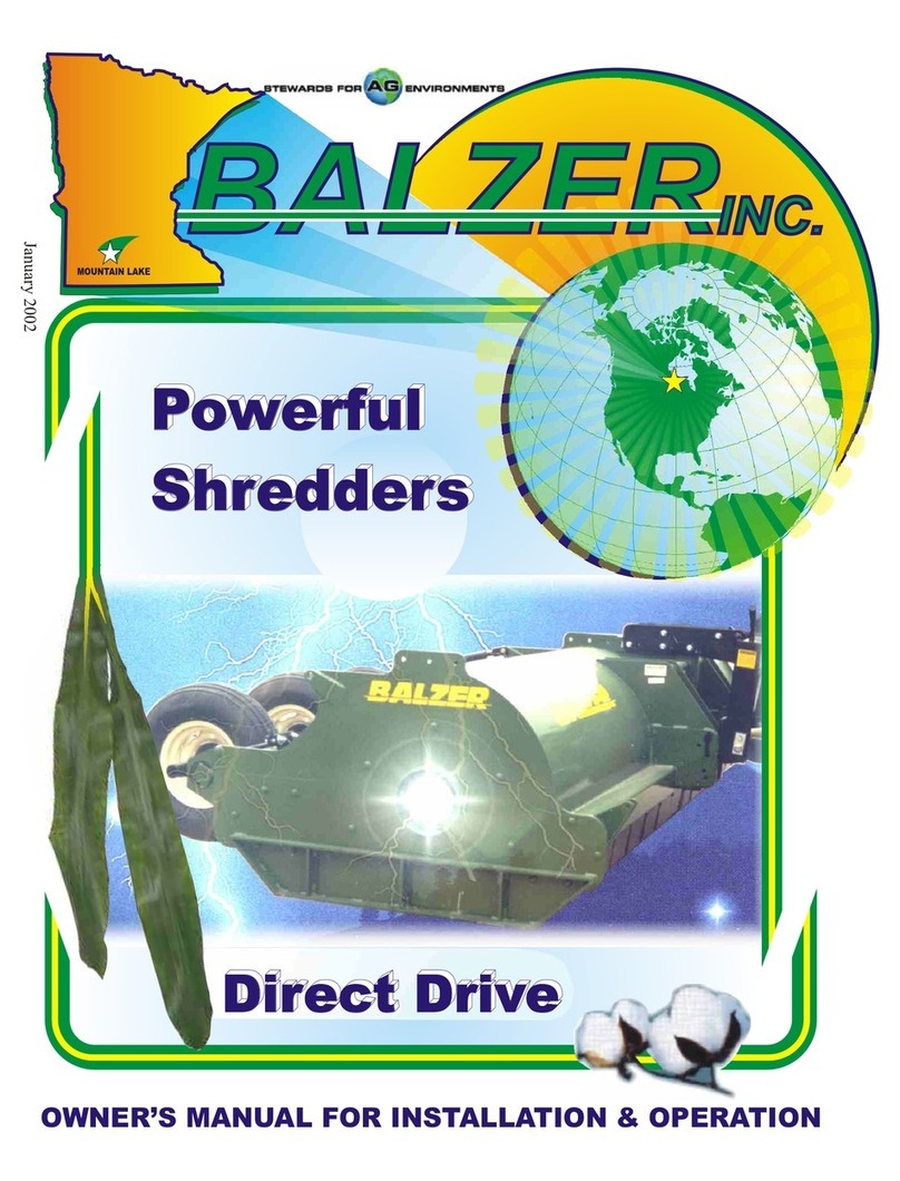 BALZER Direct Drive OWNER’S MANUAL FOR INSTALLATION & OPERATION