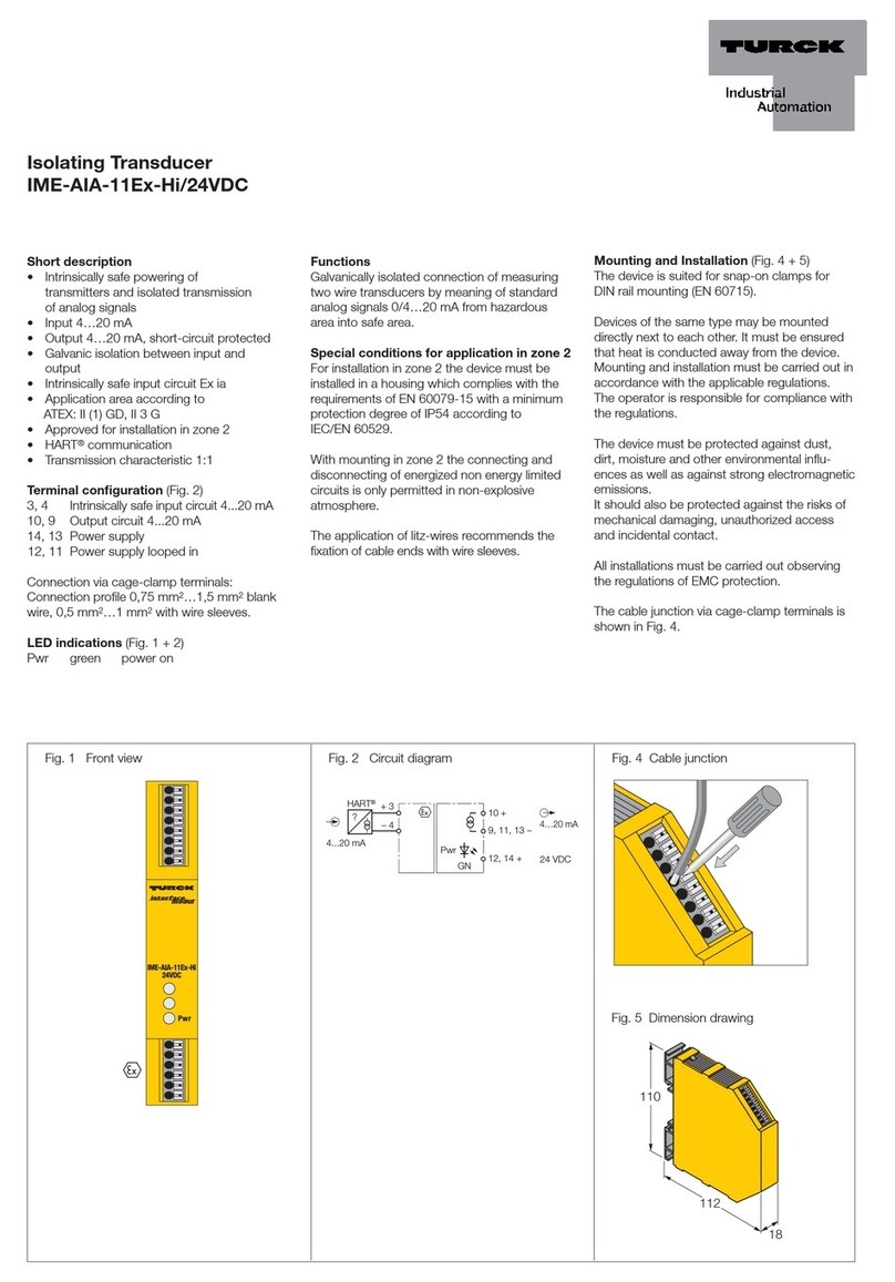 turck IME-AIA-11Ex-Hi/24VDC User manual