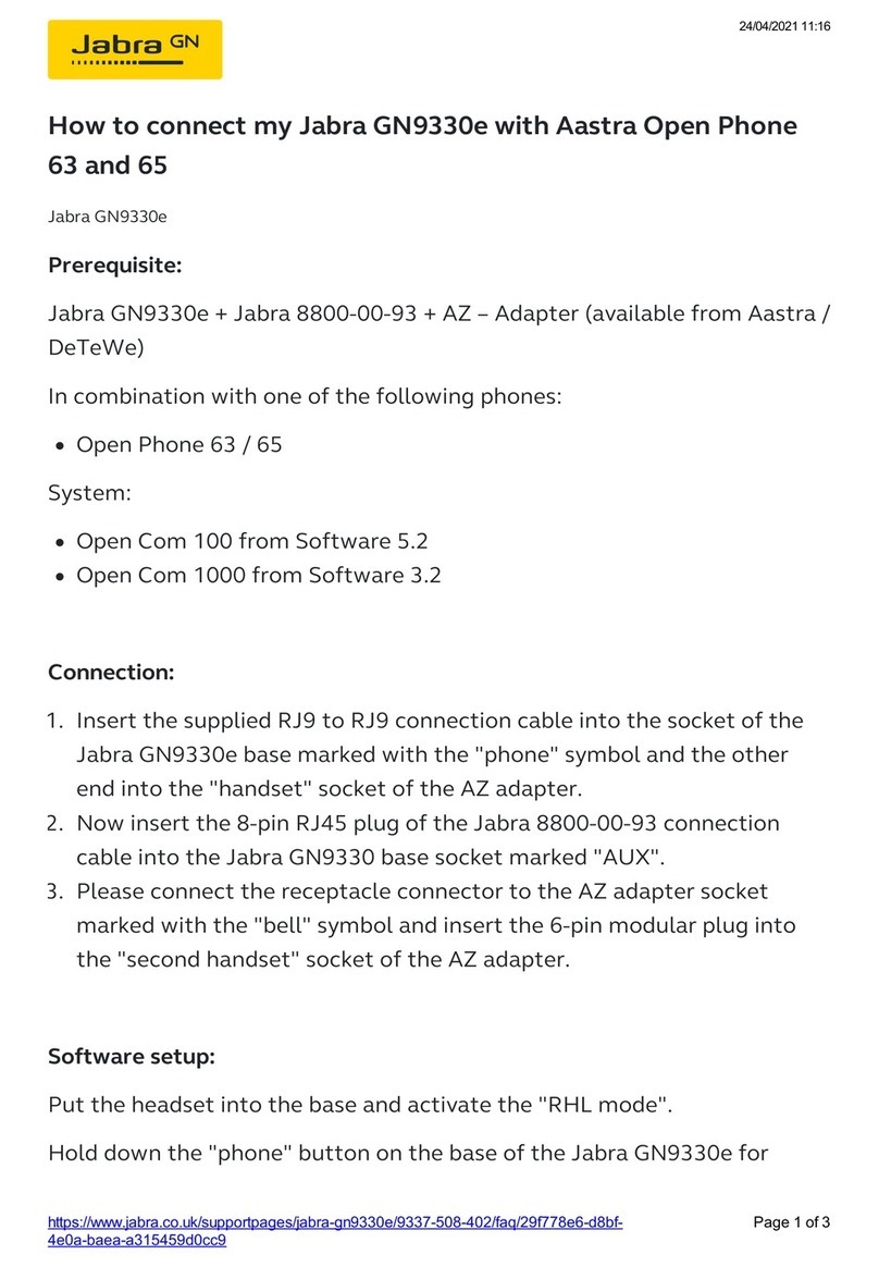 Jabra GN9330e - USB - Headset User manual