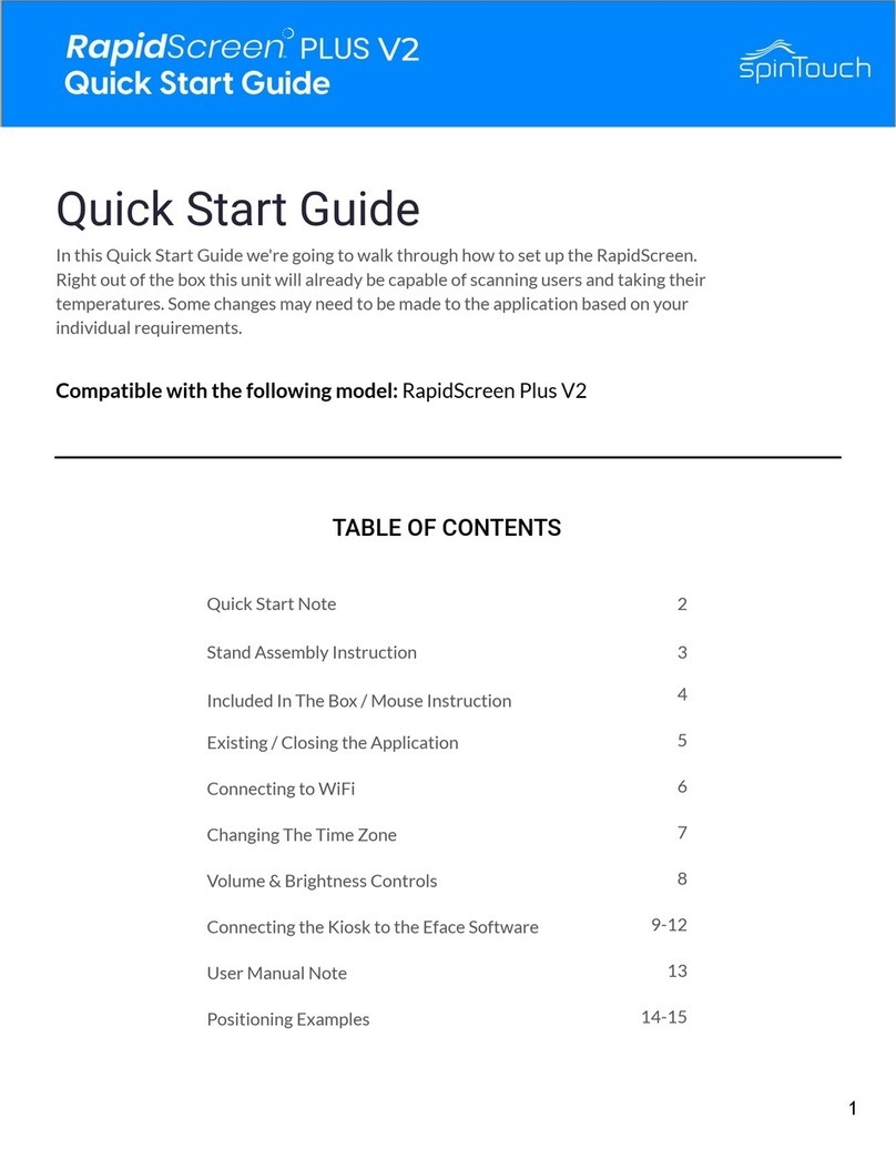 SpinTouch RapidScreen PLUS V2 quick start guide