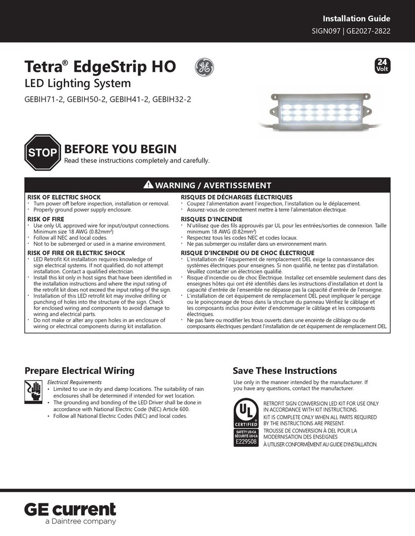Daintree GE current Tetra EdgeStrip HO GEBIH71-2 installation guide