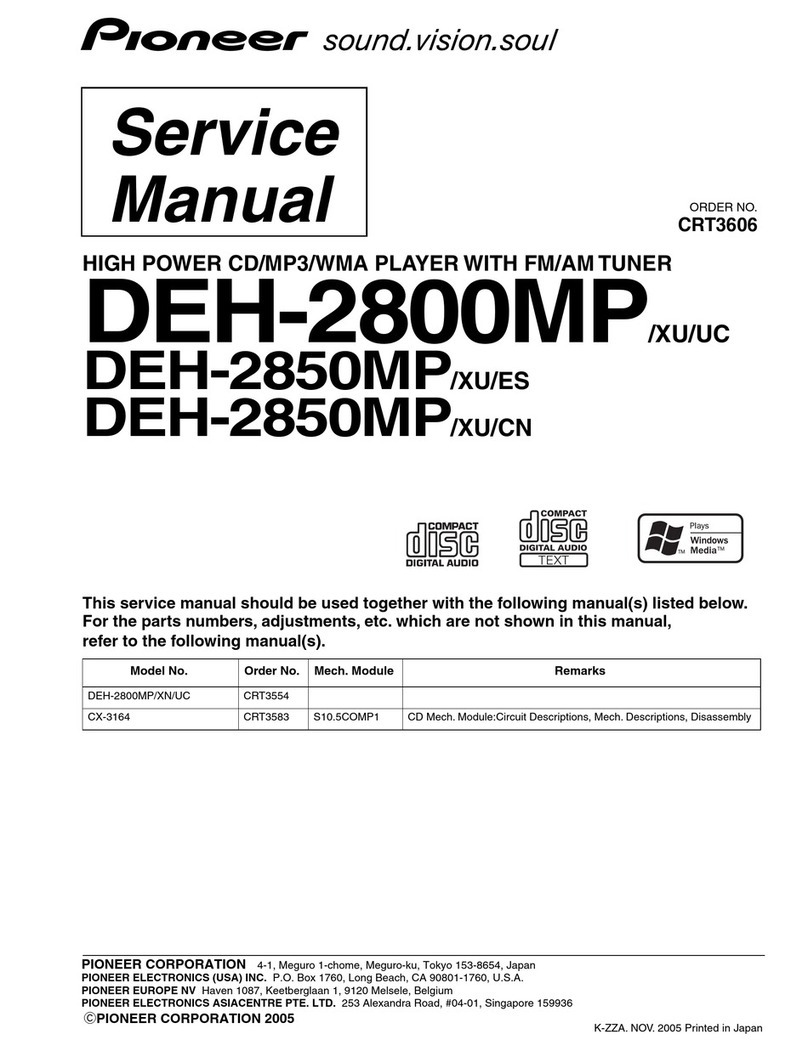 Pioneer DEH-2800MP/XU/UC User manual