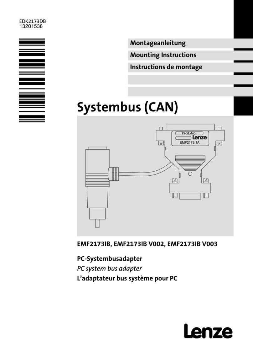 Lenze EMF2173IB Mounting instructions Lenze EMF2173IB Mounting instructions