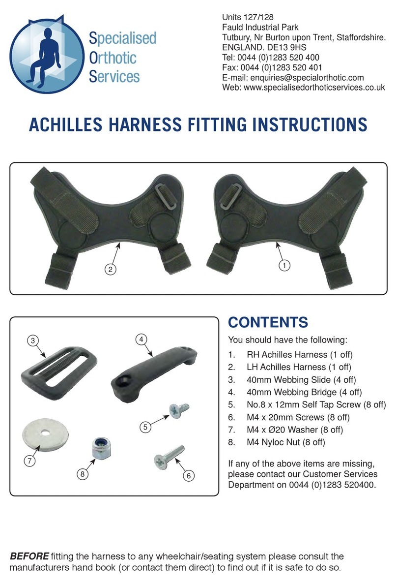 Specialised Orthotic Services ACHILLES HARNESS Fitting instructions Specialised Orthotic Services ACHILLES HARNESS Fitting instructions