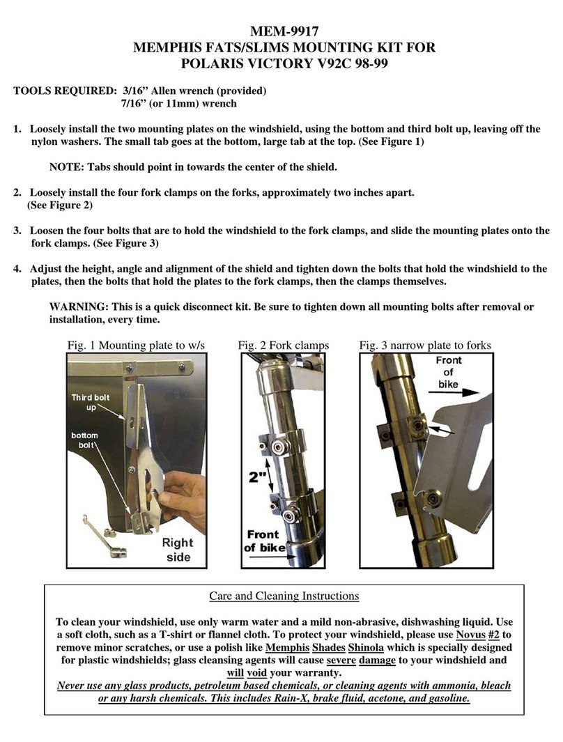 Memphis Shades MEM-9917 quick start guide