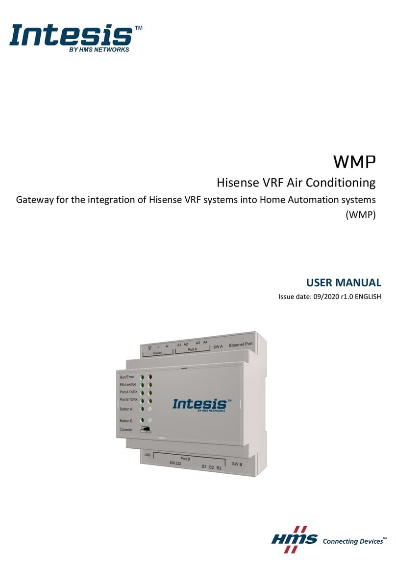 HMS Intesis INMBSHIS016O000 user manual
