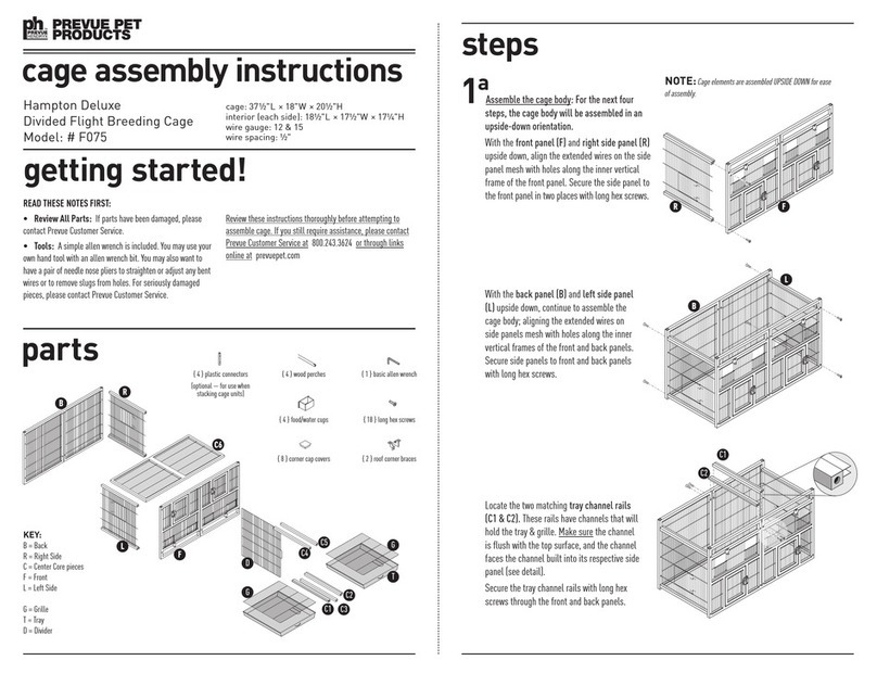 Prevue Pet Products F075 Assembly instructions