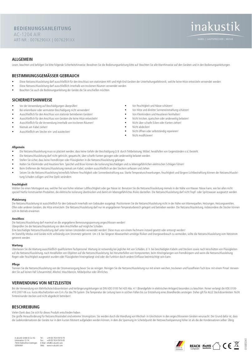 Inakustik AIR AC-1204 Operation manual