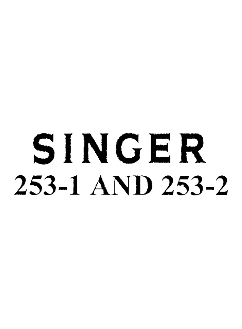 Singer 253-1 Adjusters manual