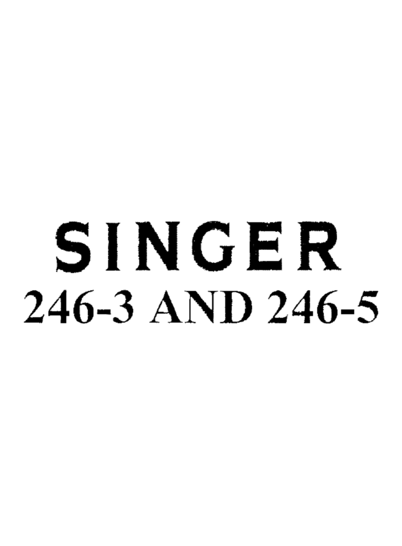 Singer 246-3 Adjusters manual