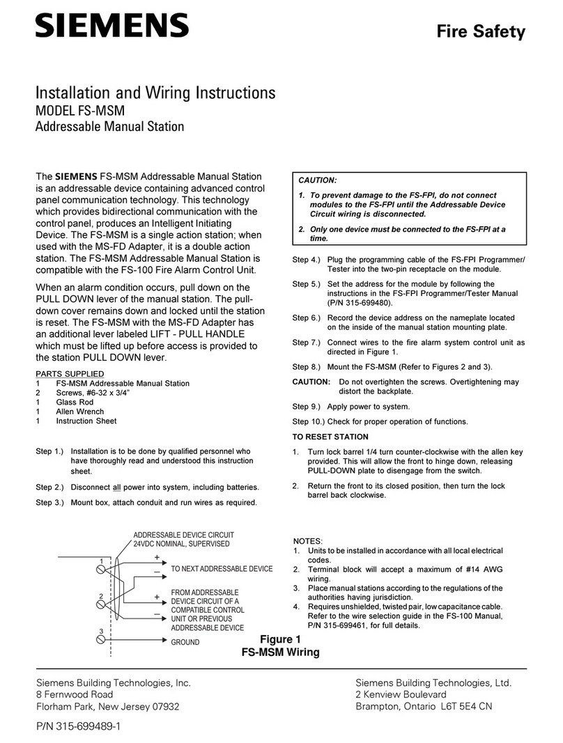 Siemens FS-MSM Assembly instructions