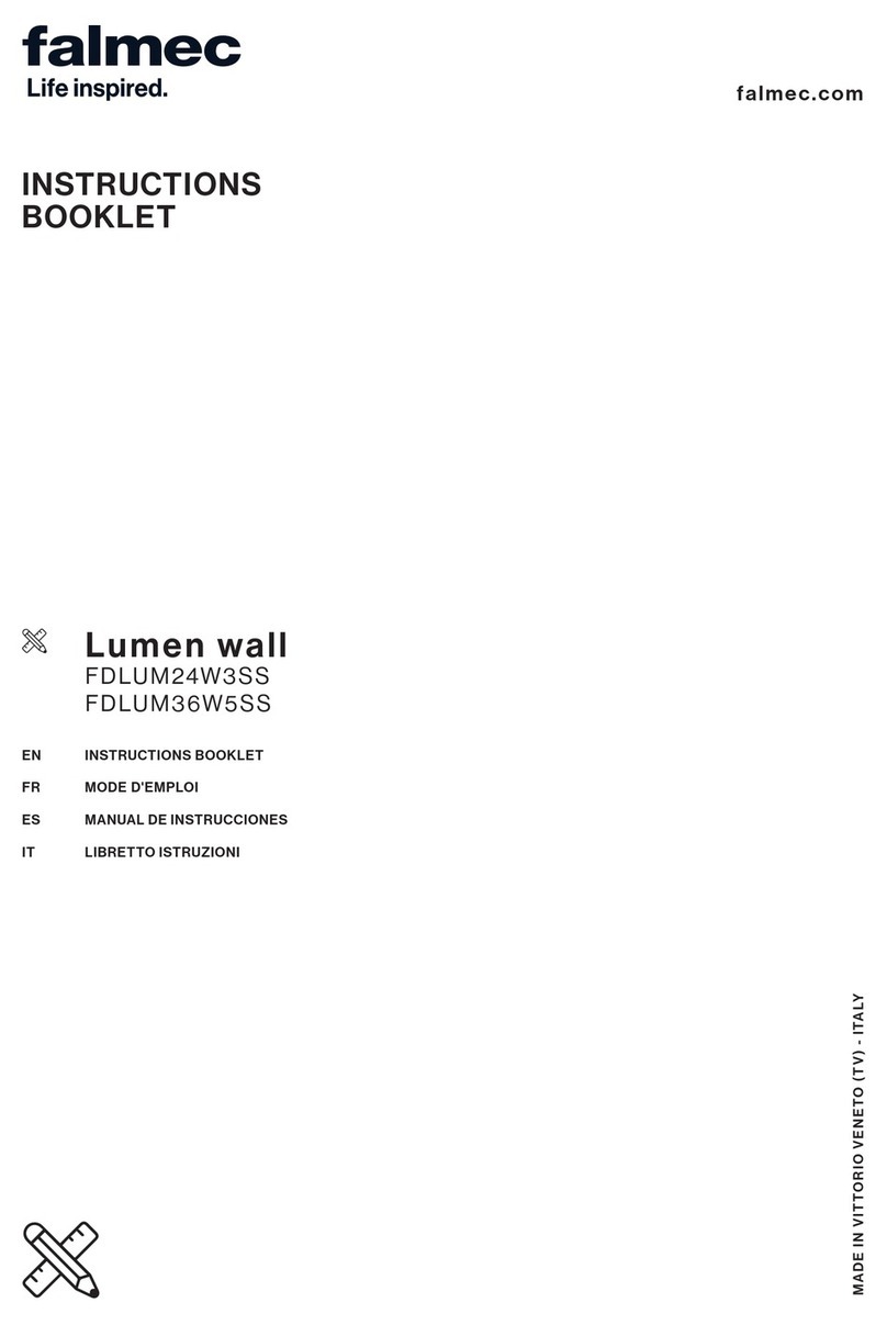 FALMEC Lumen wall FDLUM24W3SS Instruction booklet