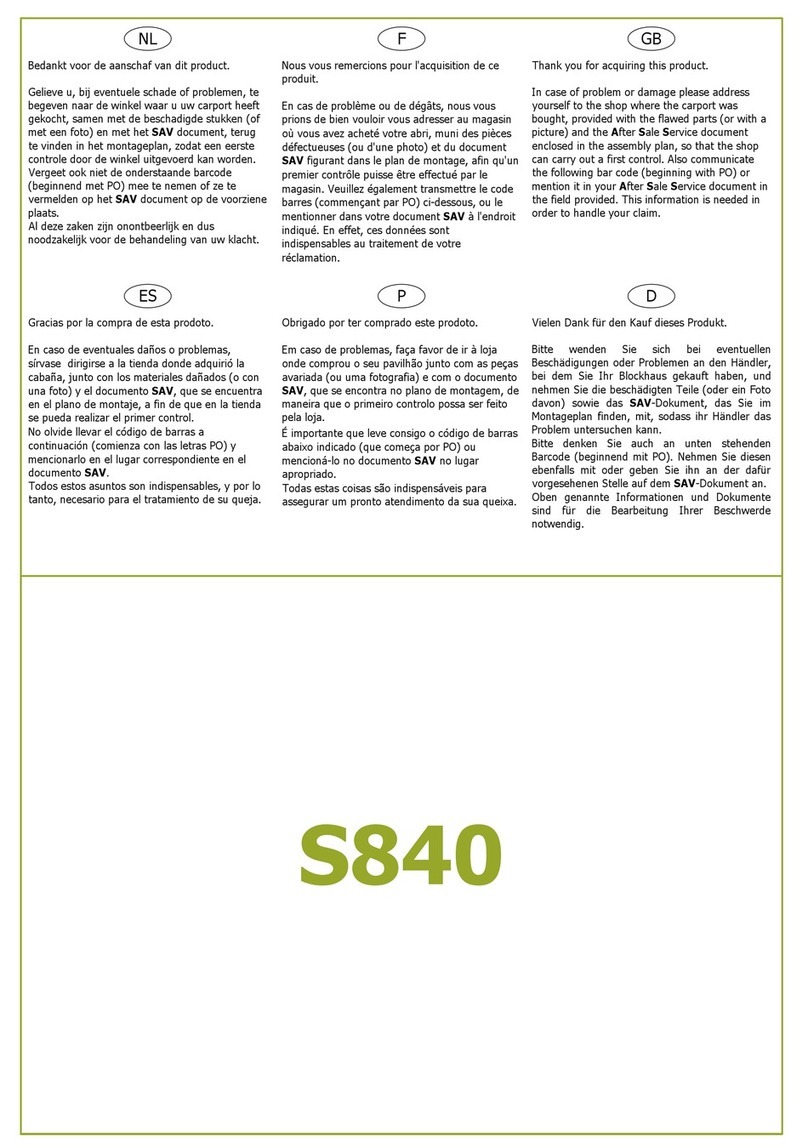 habitat et jardin S840 manual