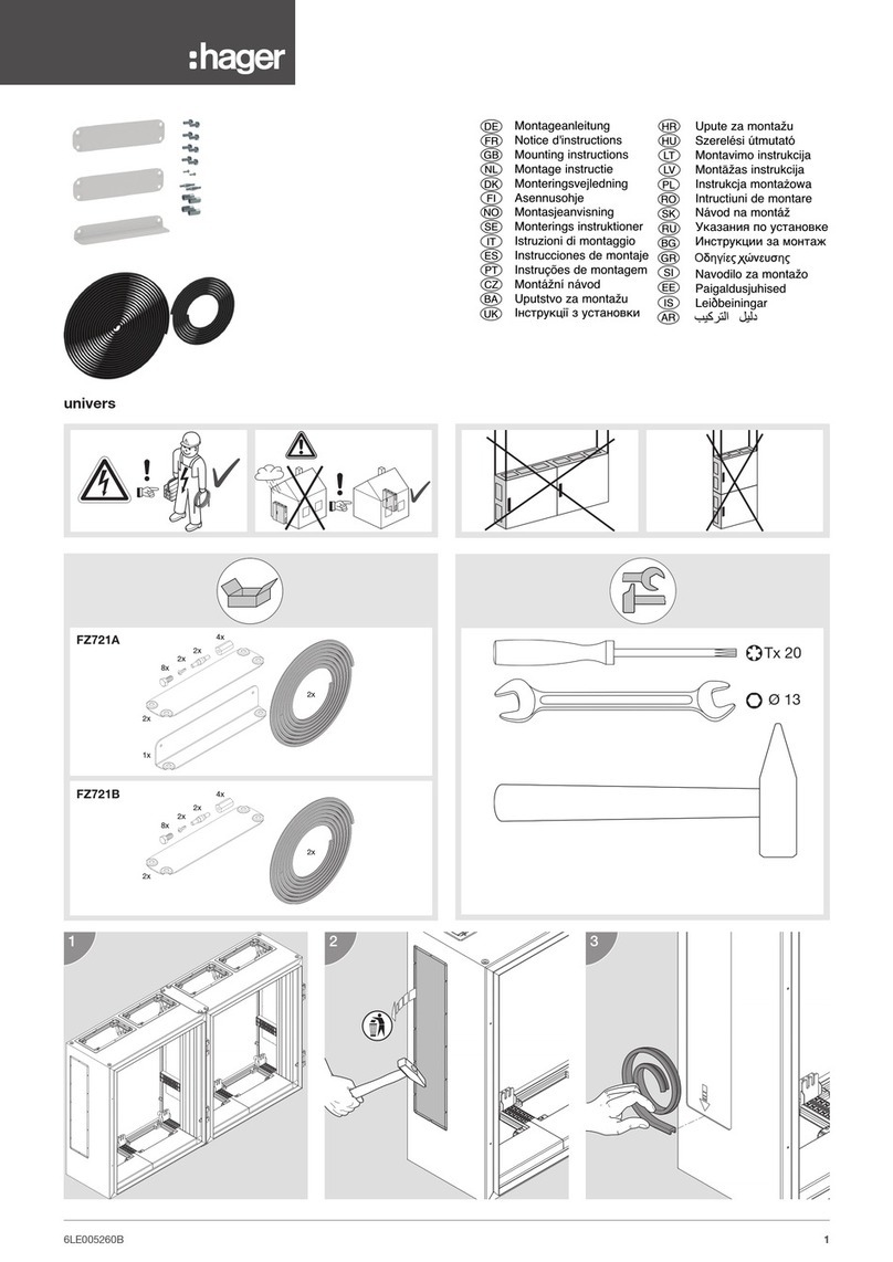 hager univers FZ721A Mounting instructions