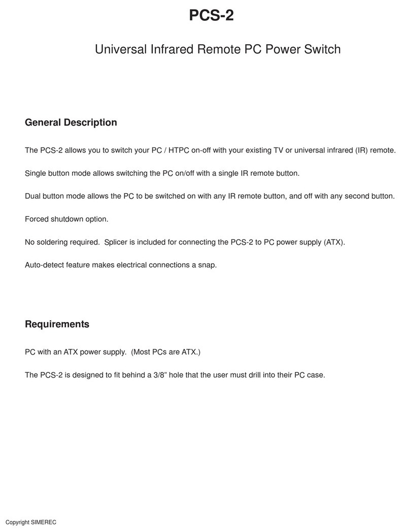 SIMEREC PCS-2 User manual