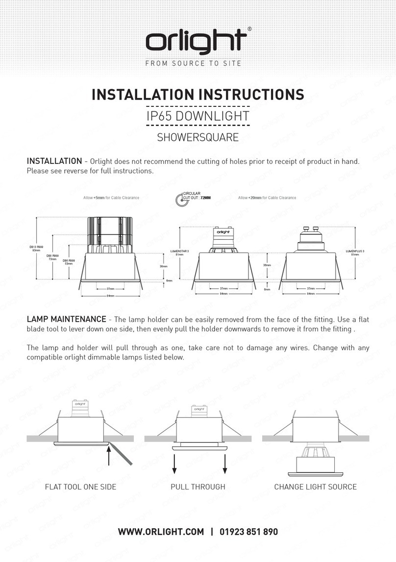Orlight ShowerSquare installation instructions