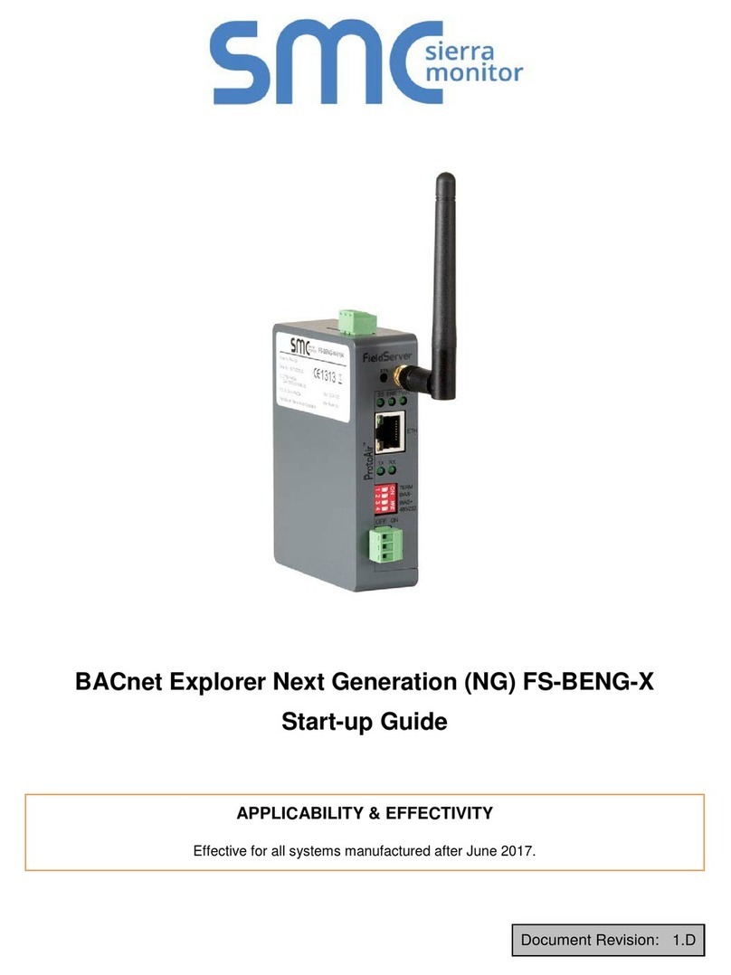 SMC Sierra Monitor FS-BENG Series Startup guide