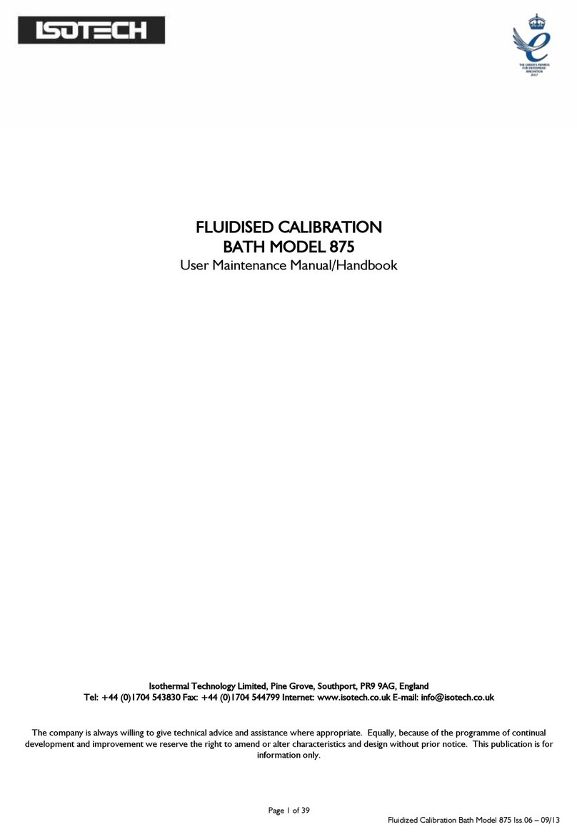 Isotech 875 User maintenance manual/handbook
