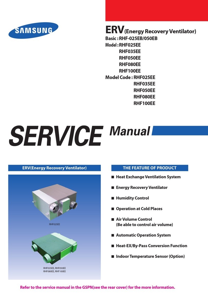 Samsung ERV RHF025EE Service manual