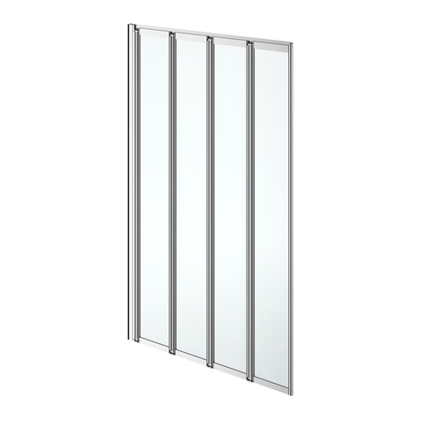 VictoriaPlum MODE BATHROOMS 4 PANEL FOLDING BATH SCREEN Assembly instructions