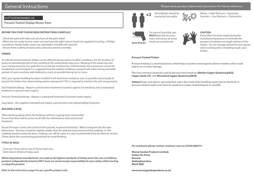 Mercia Garden Products 01PTSHPMOW4803-V2 Instruction manual