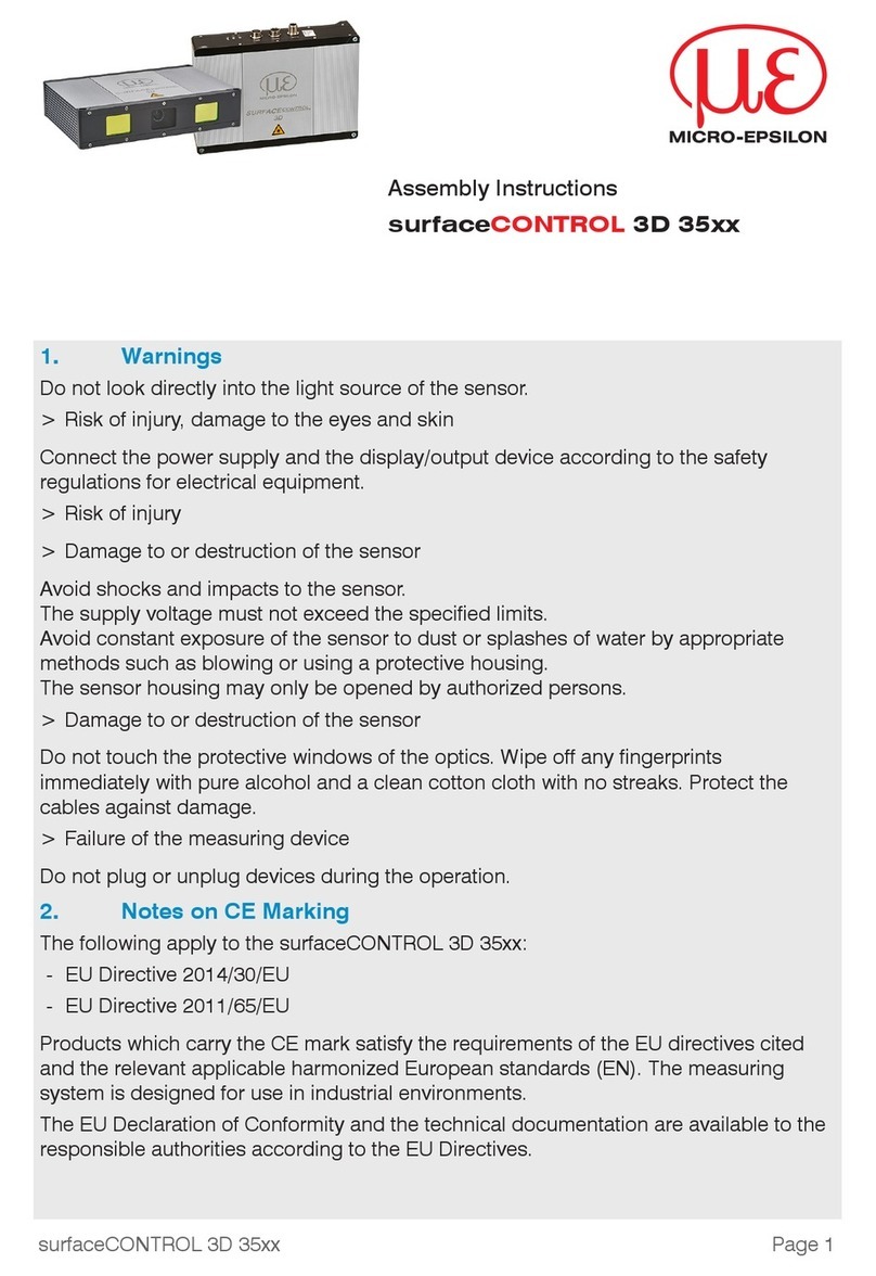 MICRO-EPSILON surfaceCONTROL 3D 35 Series User manual