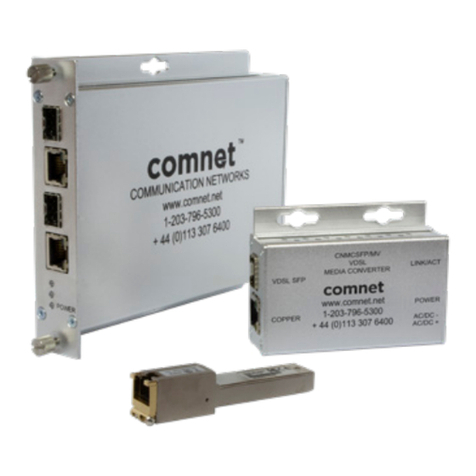 Comnet CNMC SFP Series Installation and operation manual Comnet CNMC SFP Series Installation and operation manual