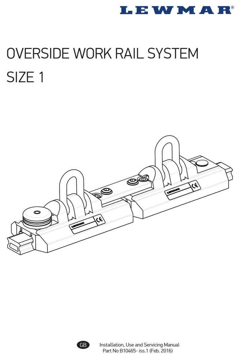 Lewmar OVERSIDE WORK RAIL SYSTEM Installation, use and servicing manual