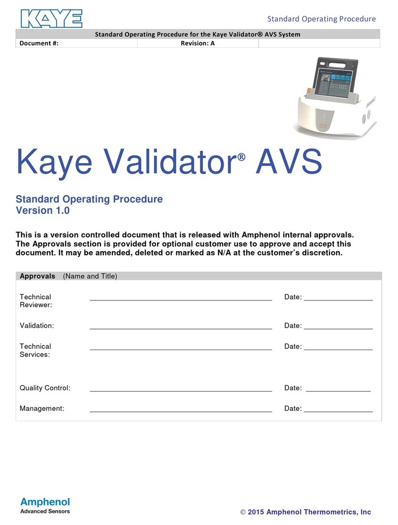 Amphenol Kaye Validator AVS Standard operating procedure Amphenol Kaye Validator AVS Standard operating procedure
