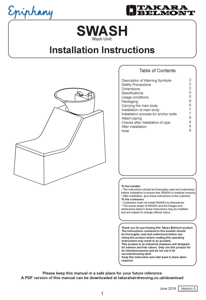 Takara Belmont Swash installation instructions Takara Belmont Swash installation instructions