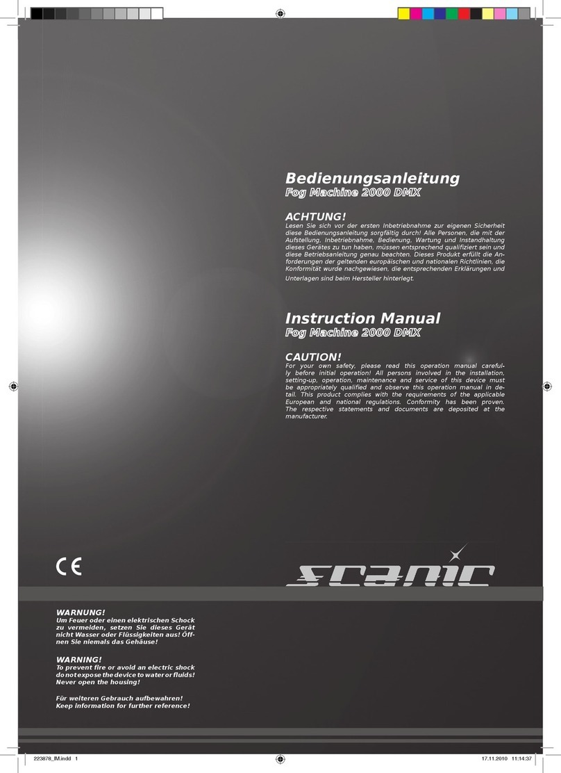 Scanic 2000 DMX instruction manual Scanic 2000 DMX instruction manual