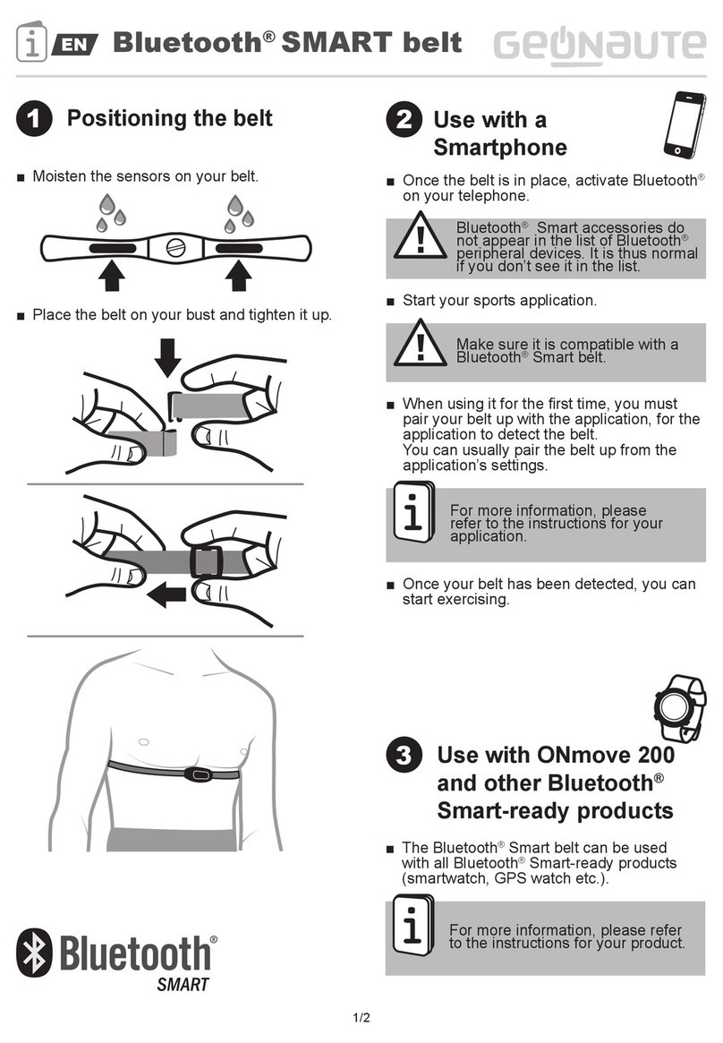 GEONAUTE OXYLANE Bluetooth SMART belt quick start guide