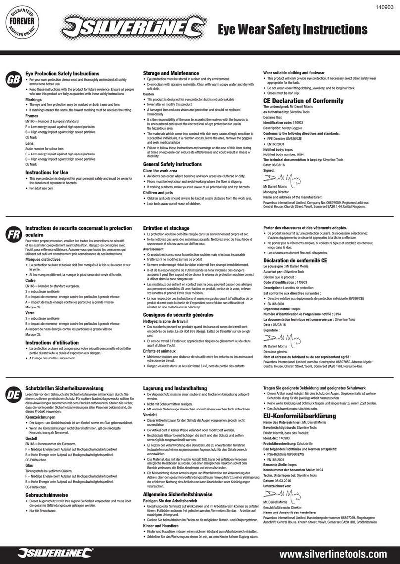 Silverline 140903 Safety instructions