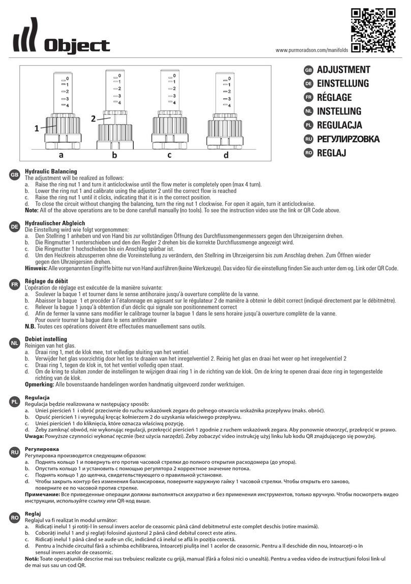 Purmo Object Adjustment guide
