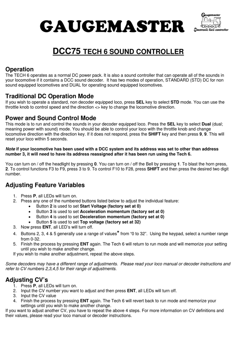 GAUGEMASTER TECH 6 User manual