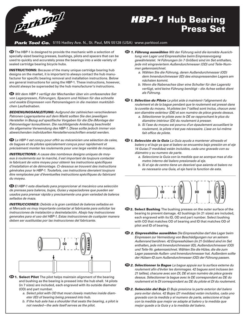 parktool HBP-1 quick start guide