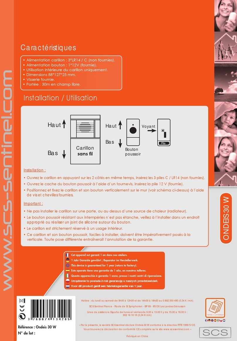 SCS ONDEIS 30 W User manual