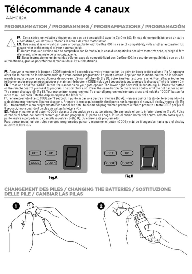 SCS Sentinel CARONE AAM0112A Installation and user manual