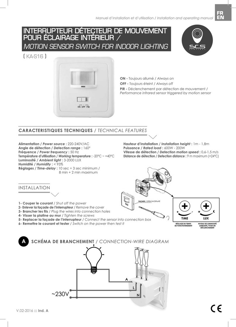 SCS Sentinel KA-S16 Installation and operating manual SCS Sentinel KA-S16 Installation and operating manual