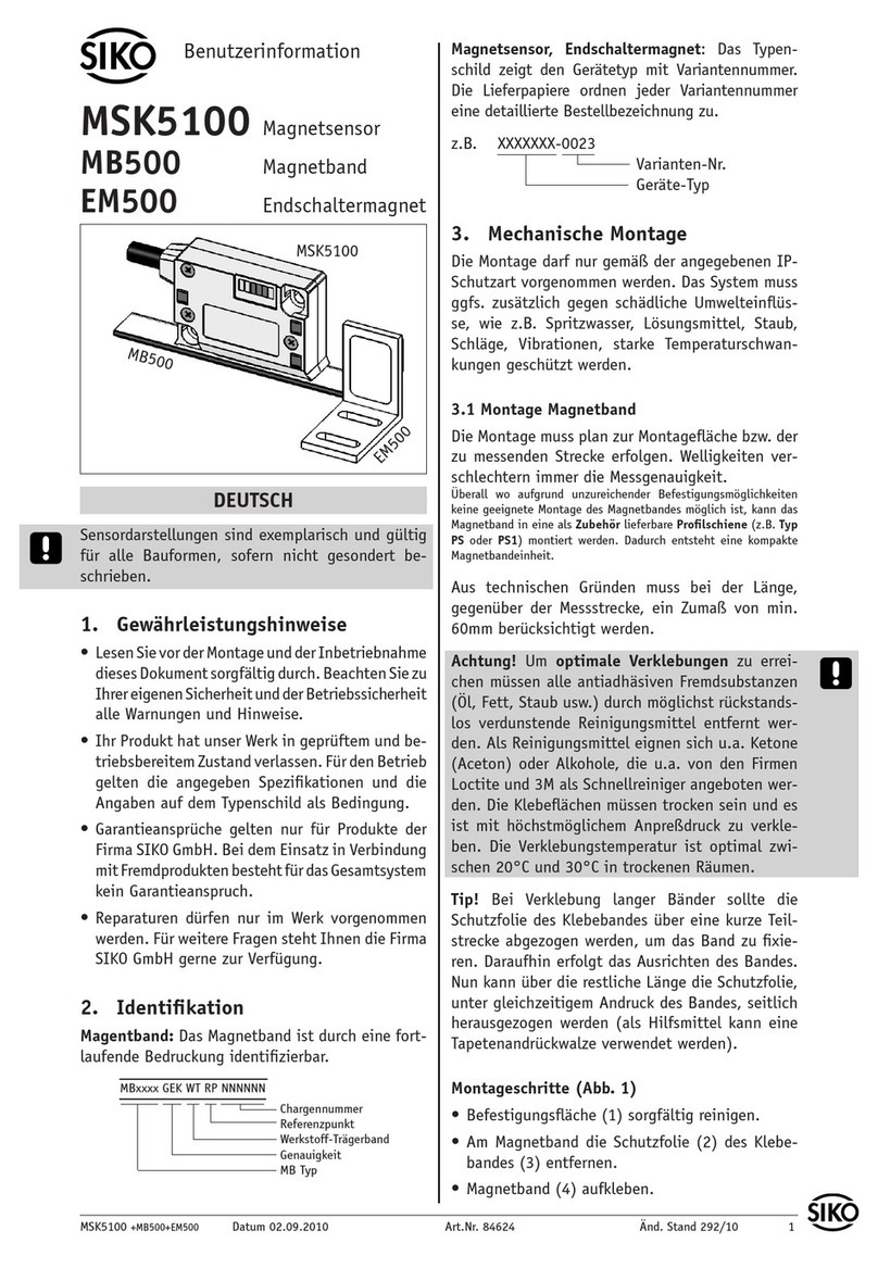 Siko MSK5100 Operation manual