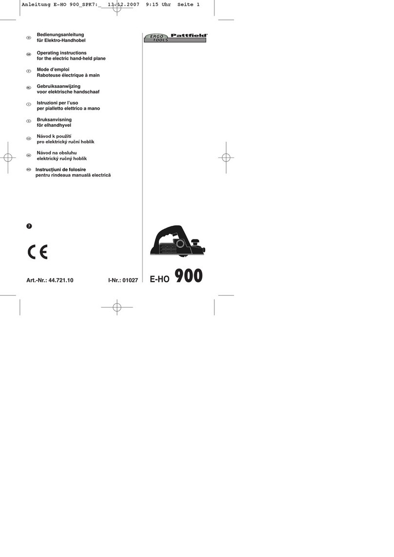 Pattfield Ergo Tools E-HO 900 operating instructions Pattfield Ergo Tools E-HO 900 operating instructions